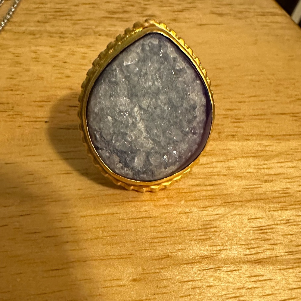 Karli Buxton Adjustable Druzy Ring
